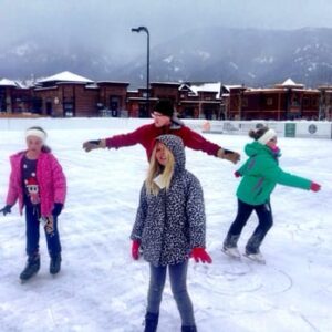 Ice skating is one of many non skiing activities in big sky